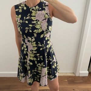 Rag & Bone Navy Floral A-line Dress